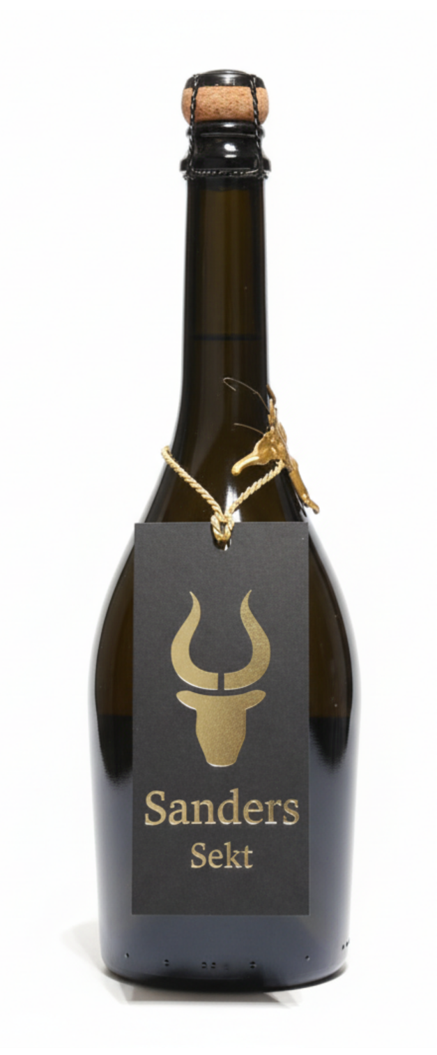 Chardonnay Sekt Traditionelle Flaschengärung 0,75l Flasche Weingut Sanders & Sanders